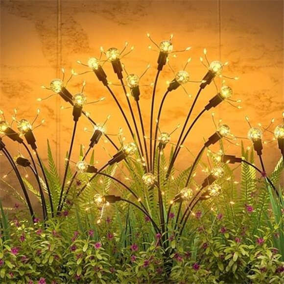 Solar Garden Lights New Upgraded Solar Swaying Light Sway by Wind - Picture 8 of 8